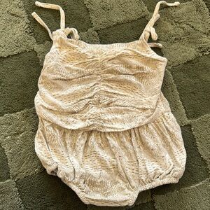 Kate Quinn Cream Textured Kids One Piece